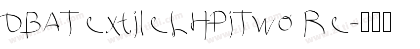 DBATextileLHPiTwo Re字体转换